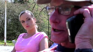 Six pissed old farts gangbang rich young bitch for revenge